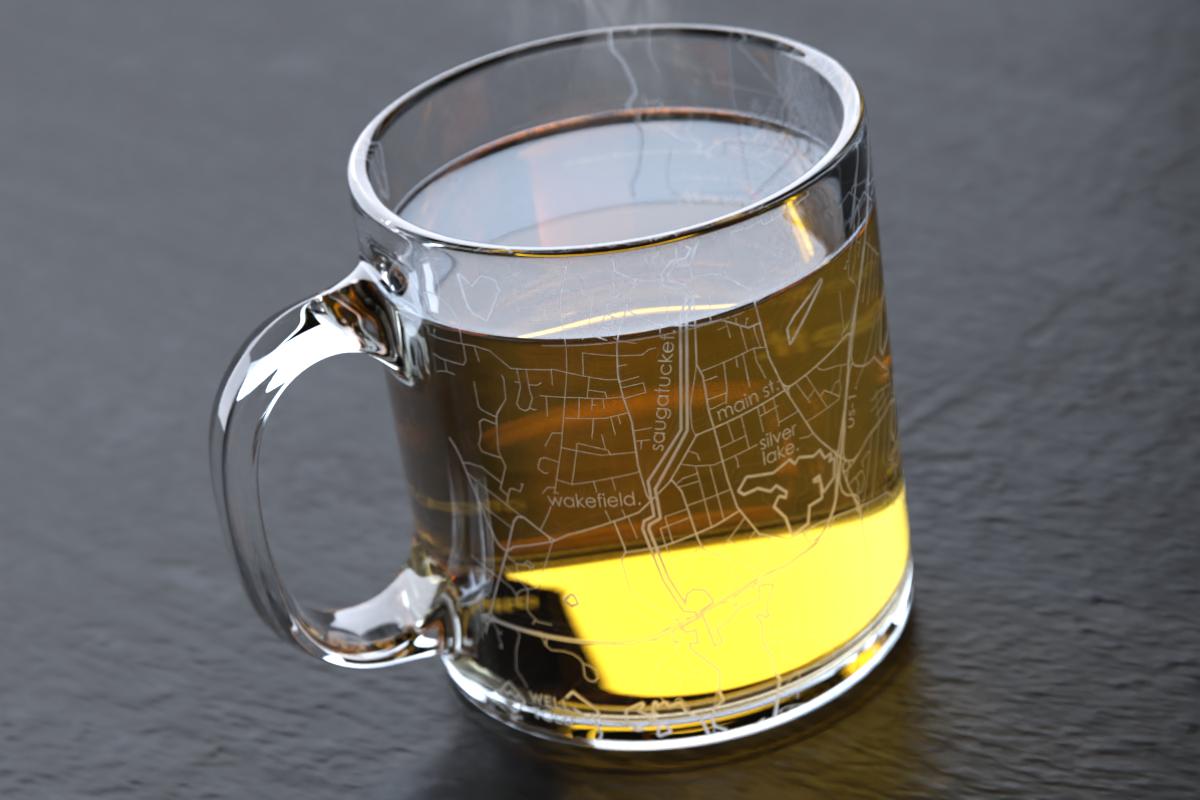 Narragansett Map Glass Coffee Mug