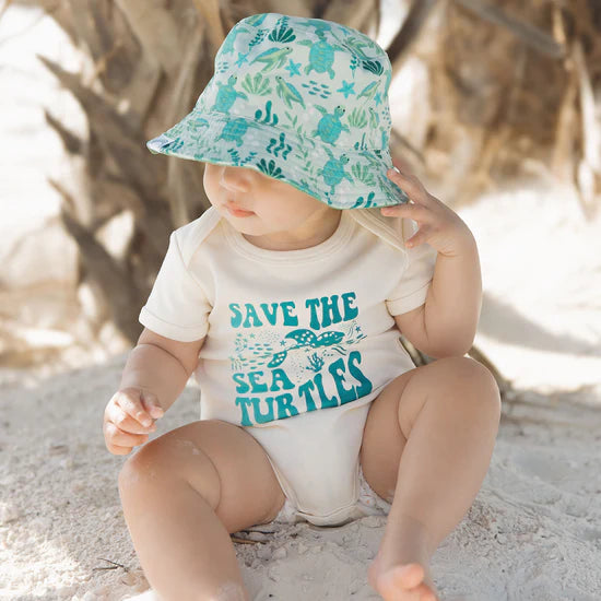 Save the Sea Turtles Cotton Baby Onesie