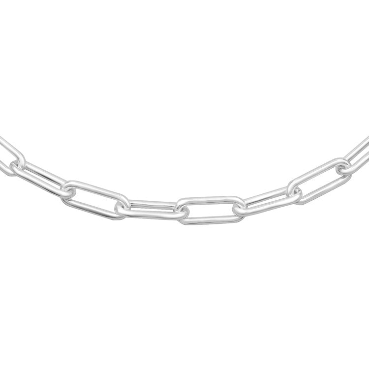 Oval Chain Silver, 5.2mm (Paperclip)
