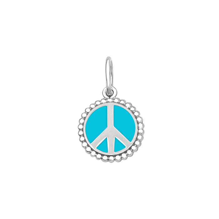 Peace Sign Silver Pendant