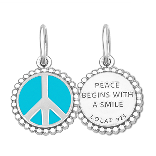 Peace Sign Silver Pendant