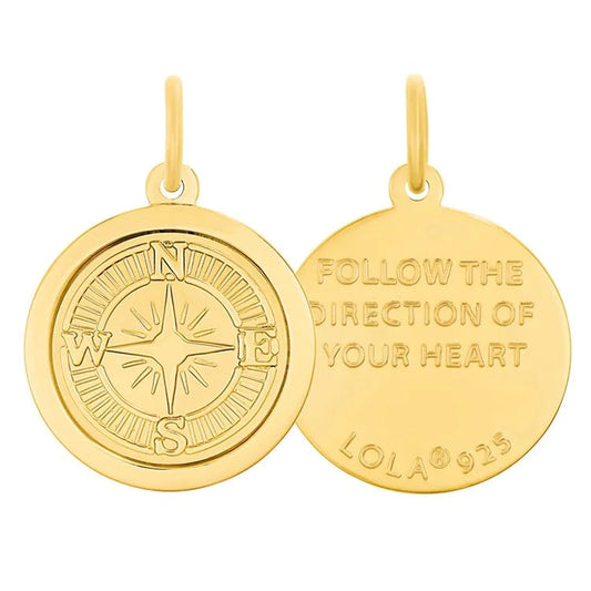 Compass Rose All Gold Pendant