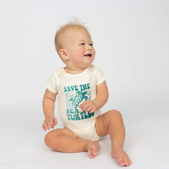 Save the Sea Turtles Cotton Baby Onesie