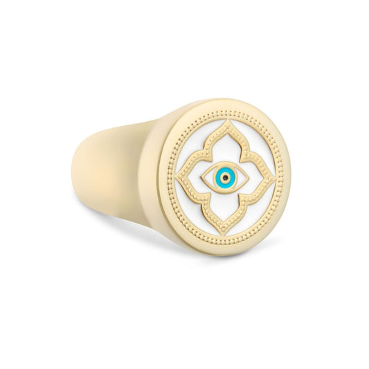 Evil Eye All Gold Ring