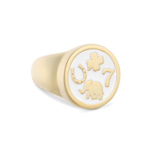 Lucky You All Gold Ring