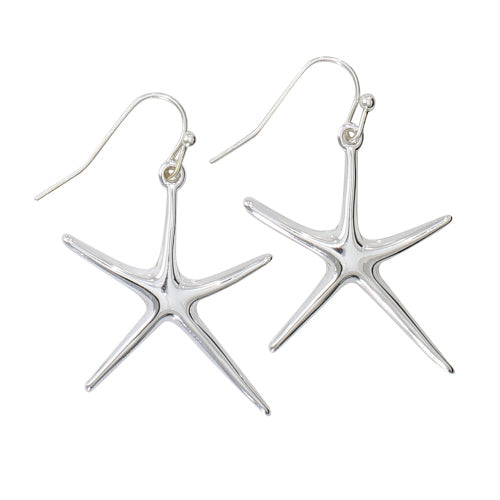 Silver Starfish Earrings