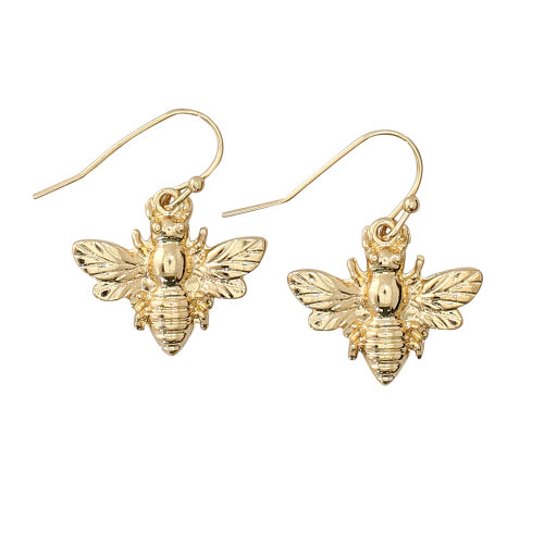 Gold Detailed Bee Earrings