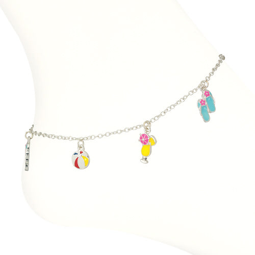 Colorful Beach Charms Anklet