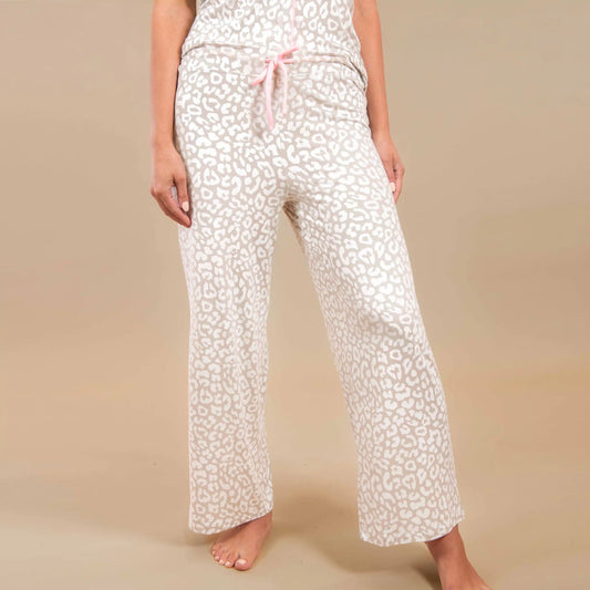 Taupe Leopard Women's Pajama Pants