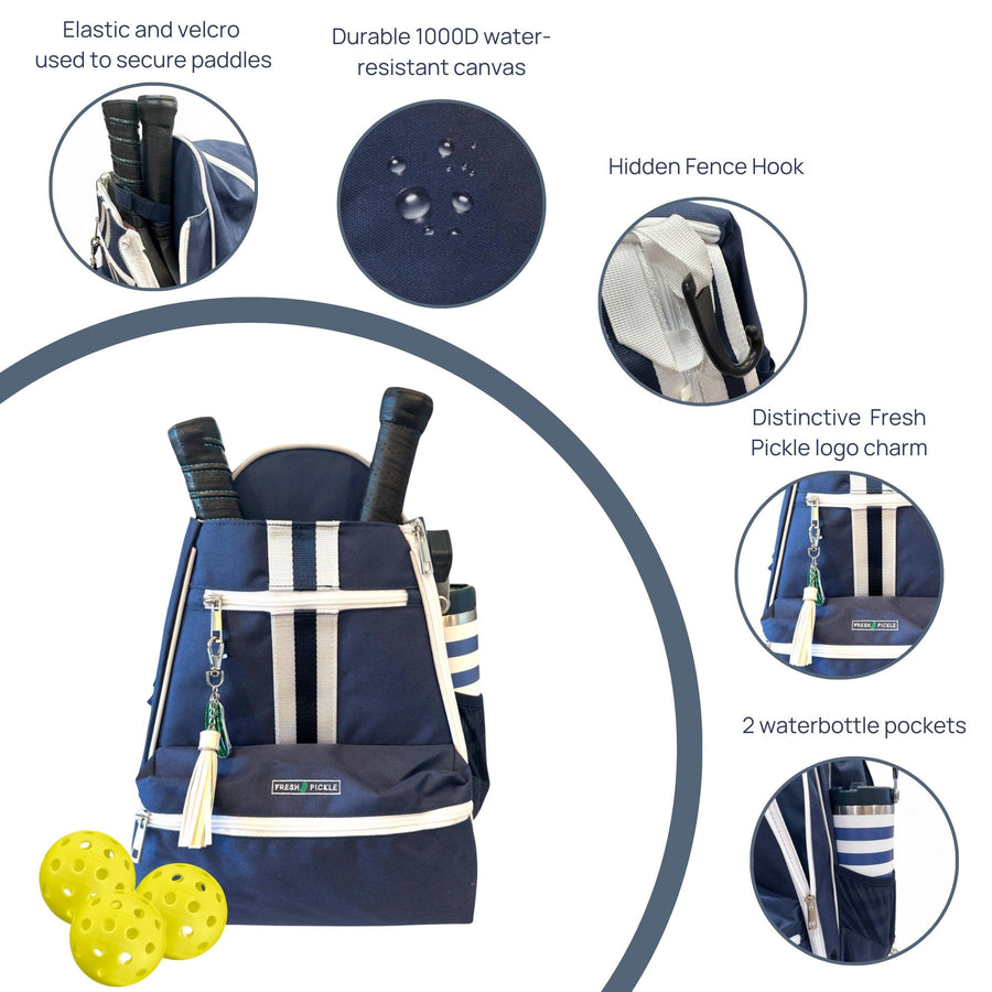 Teddi Pickleball Backpack Navy / White