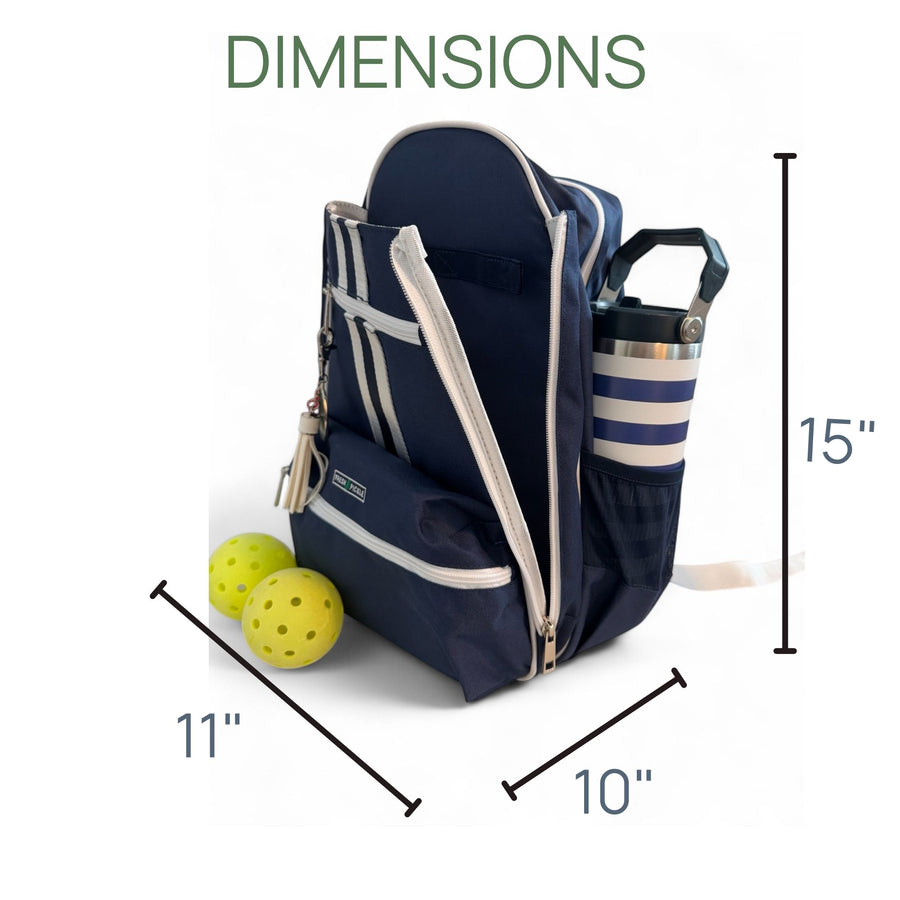 Teddi Pickleball Backpack Navy / White