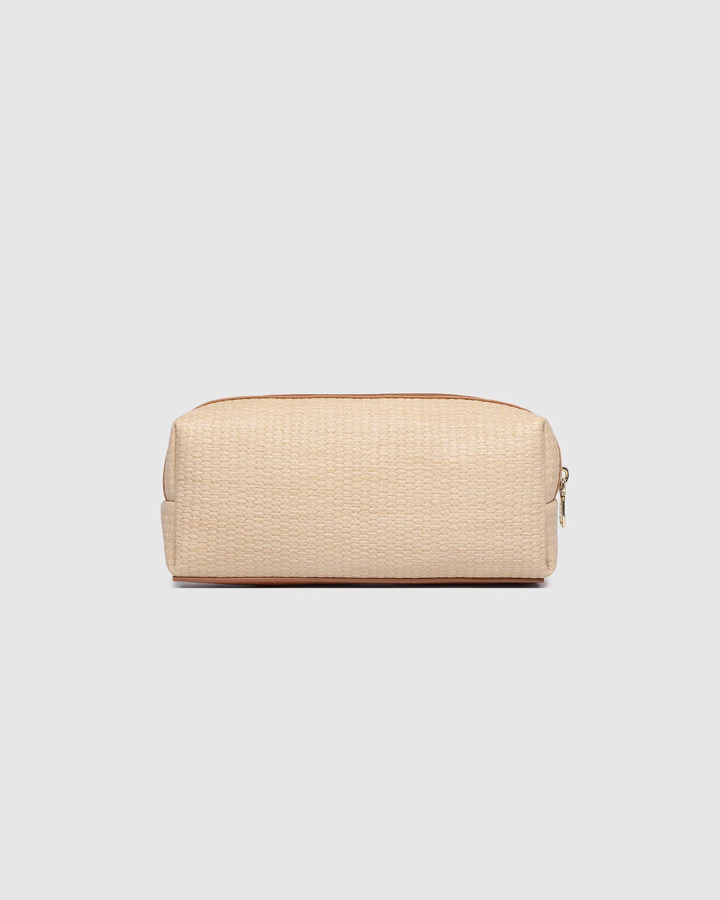 Brianna Makeup Bag with Brushes - Natural Tan