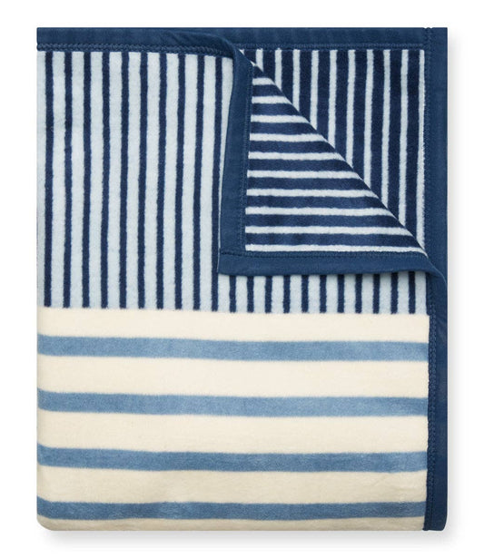 Shoreline Stripe Blue Blanket