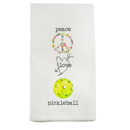Peace Love Pickleball Dish Towel