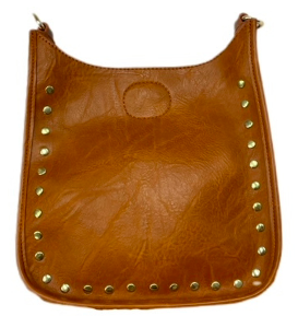 Mini Faux Leather Studded Messenger-NO STRAP