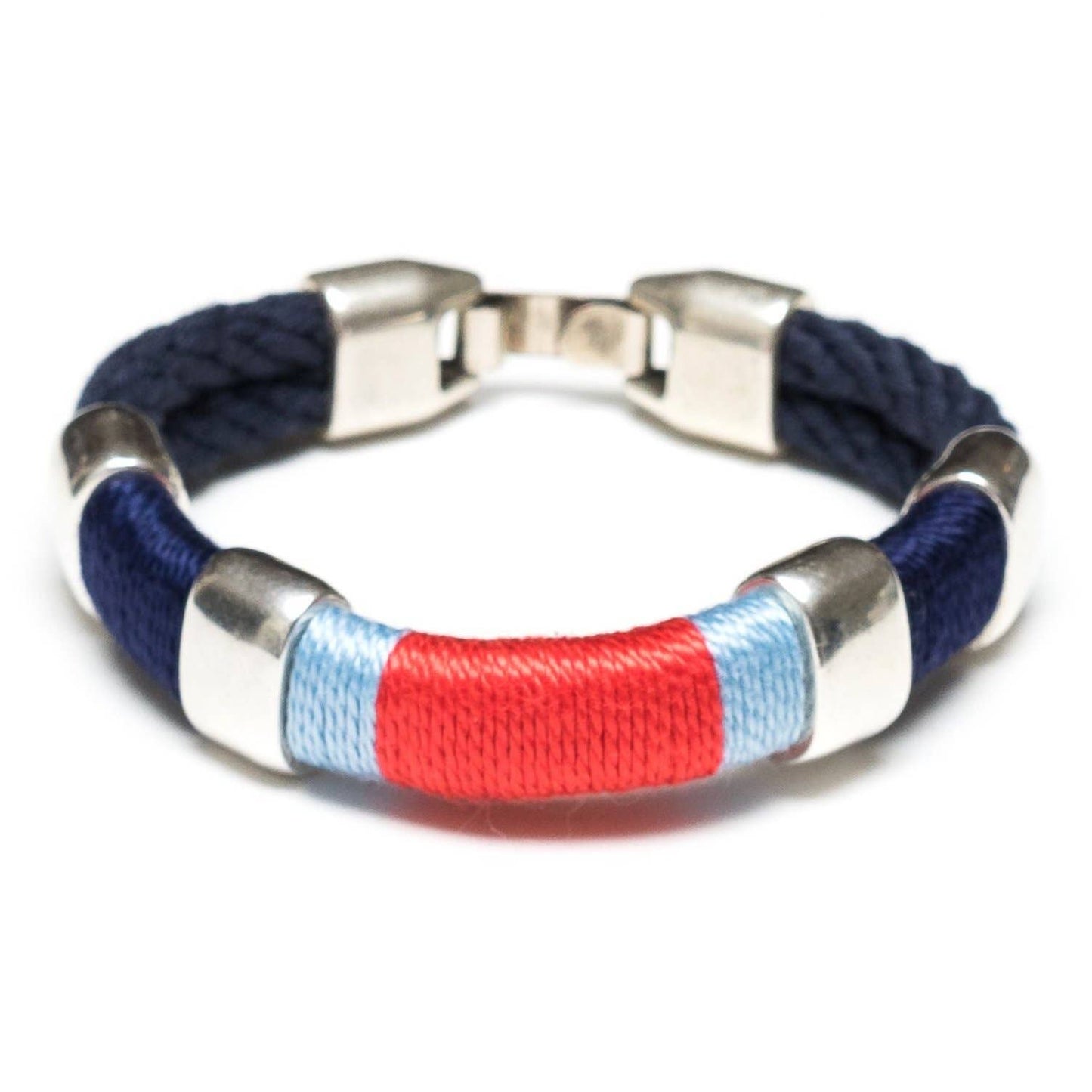 Newbury Bracelet - Navy/Navy/Blue/Coral/Silver