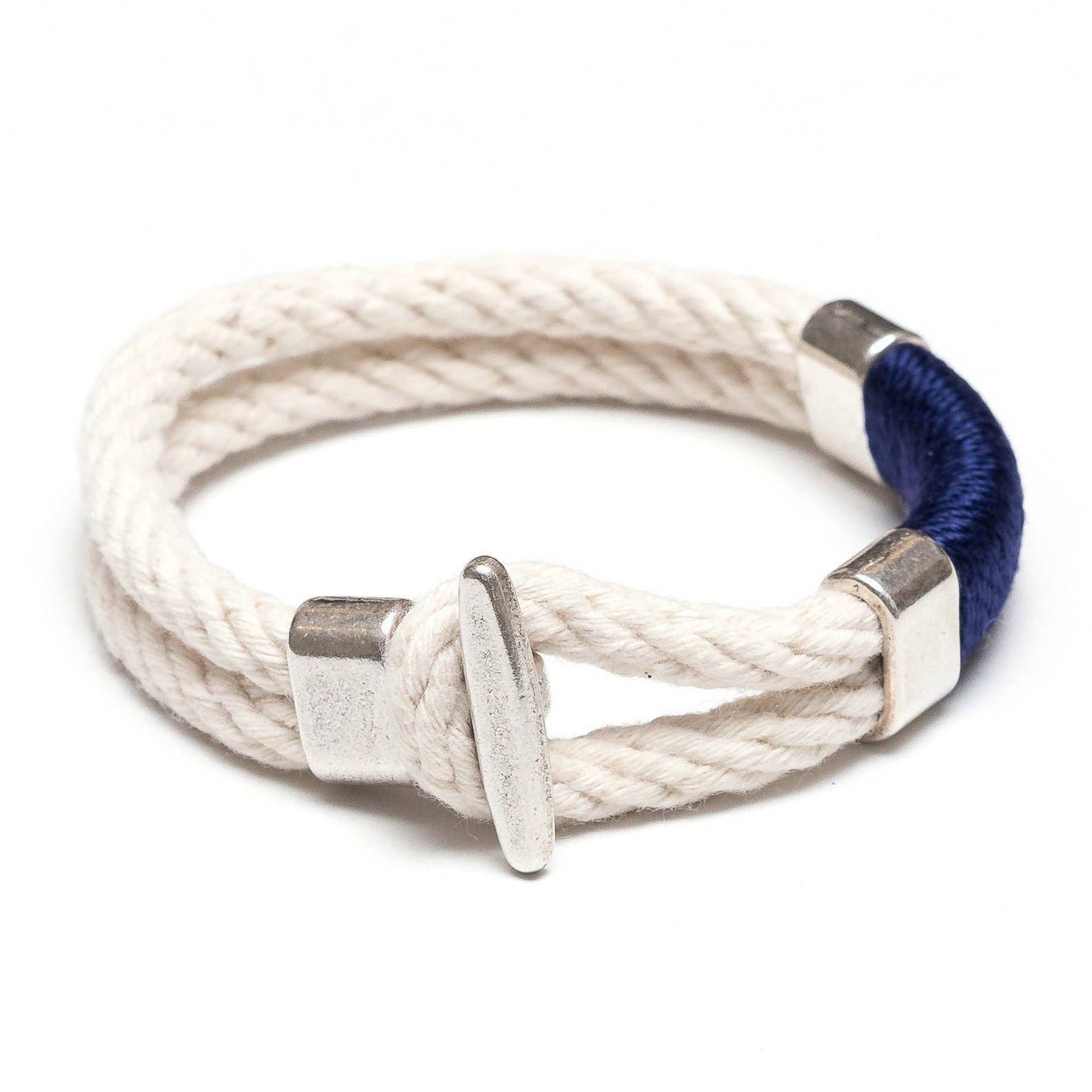 Cambridge Bracelet - Ivory/Navy/Silver
