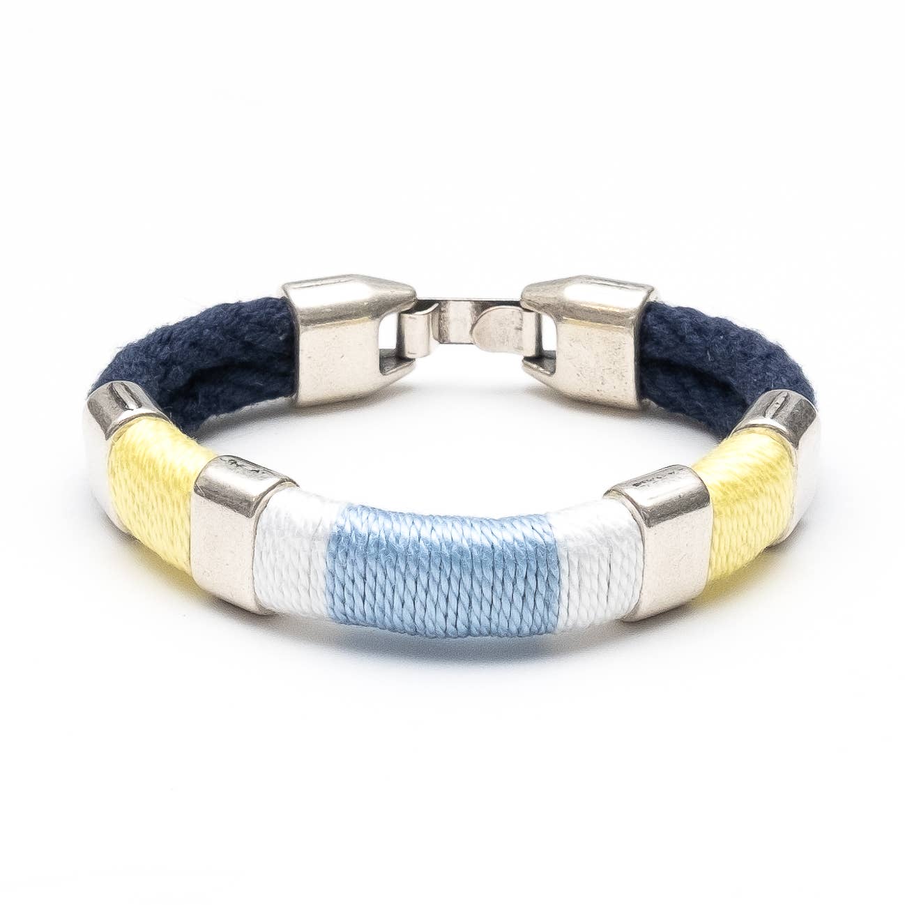 Newbury Bracelet - Navy/Yellow/White/Blue/Silver