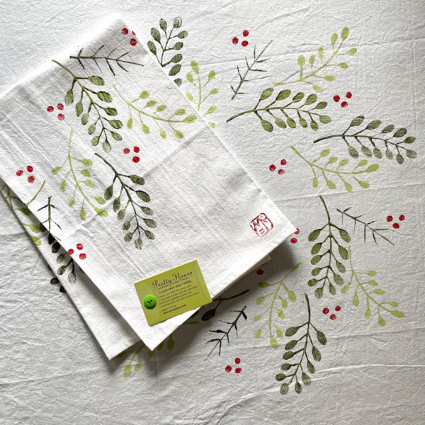 Flour Sack Towel - Holiday Berry