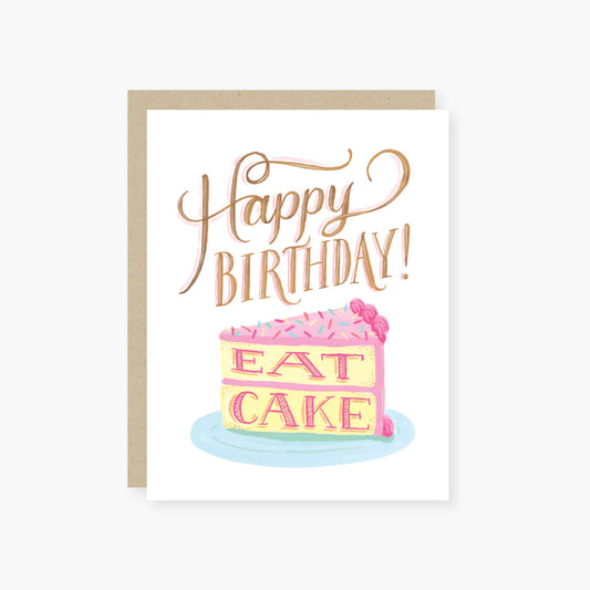 eat cake birthday card
