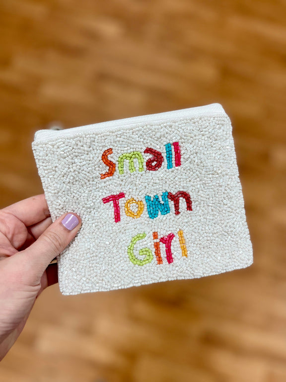 Small Town Girl Beaded Coin Pouch
