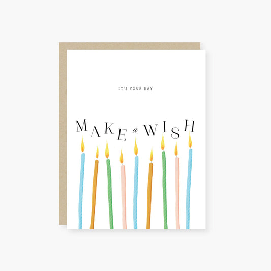 make a wish candles Birthday Card