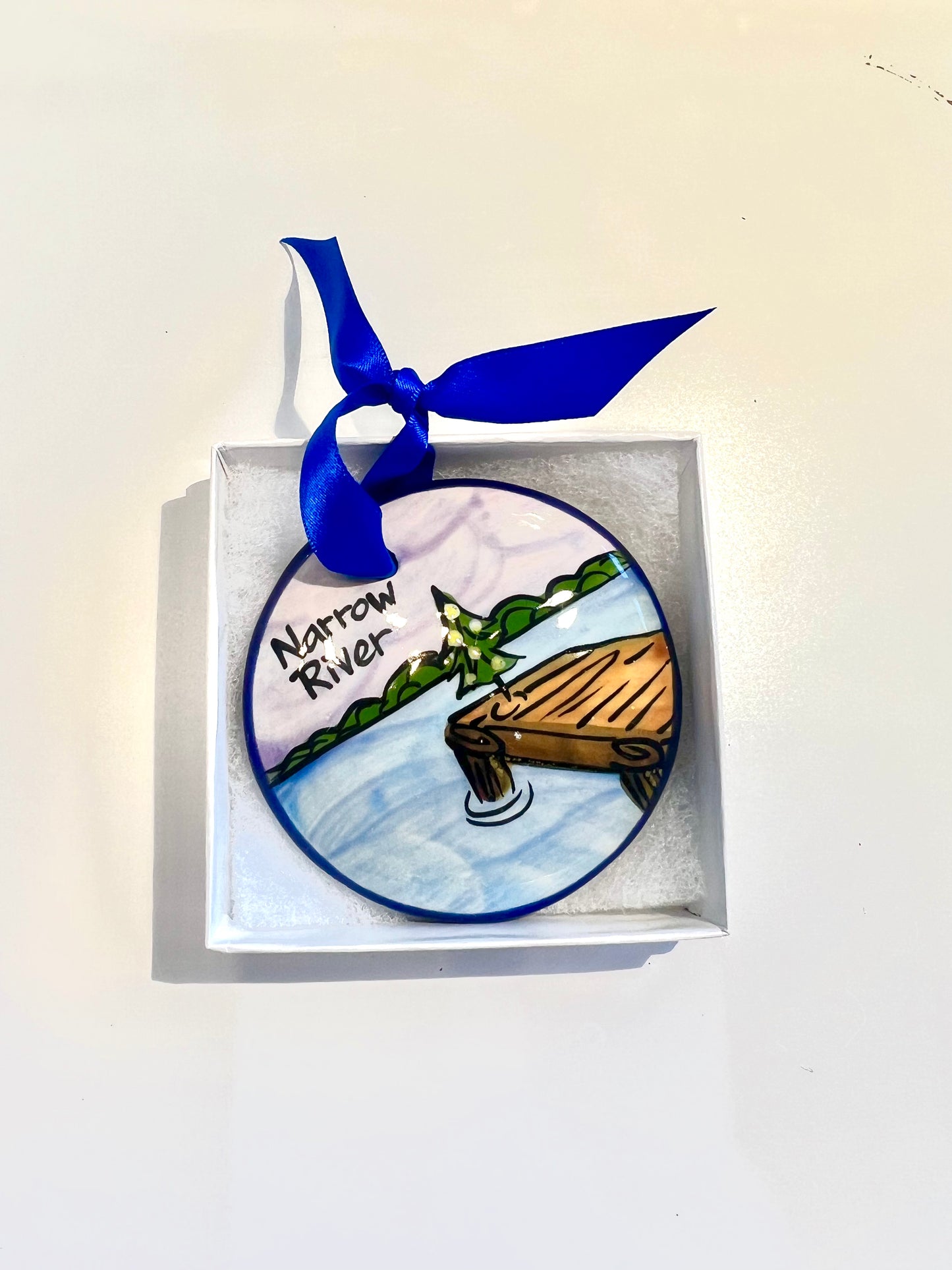 Narrow River Hand-Painted Ornament