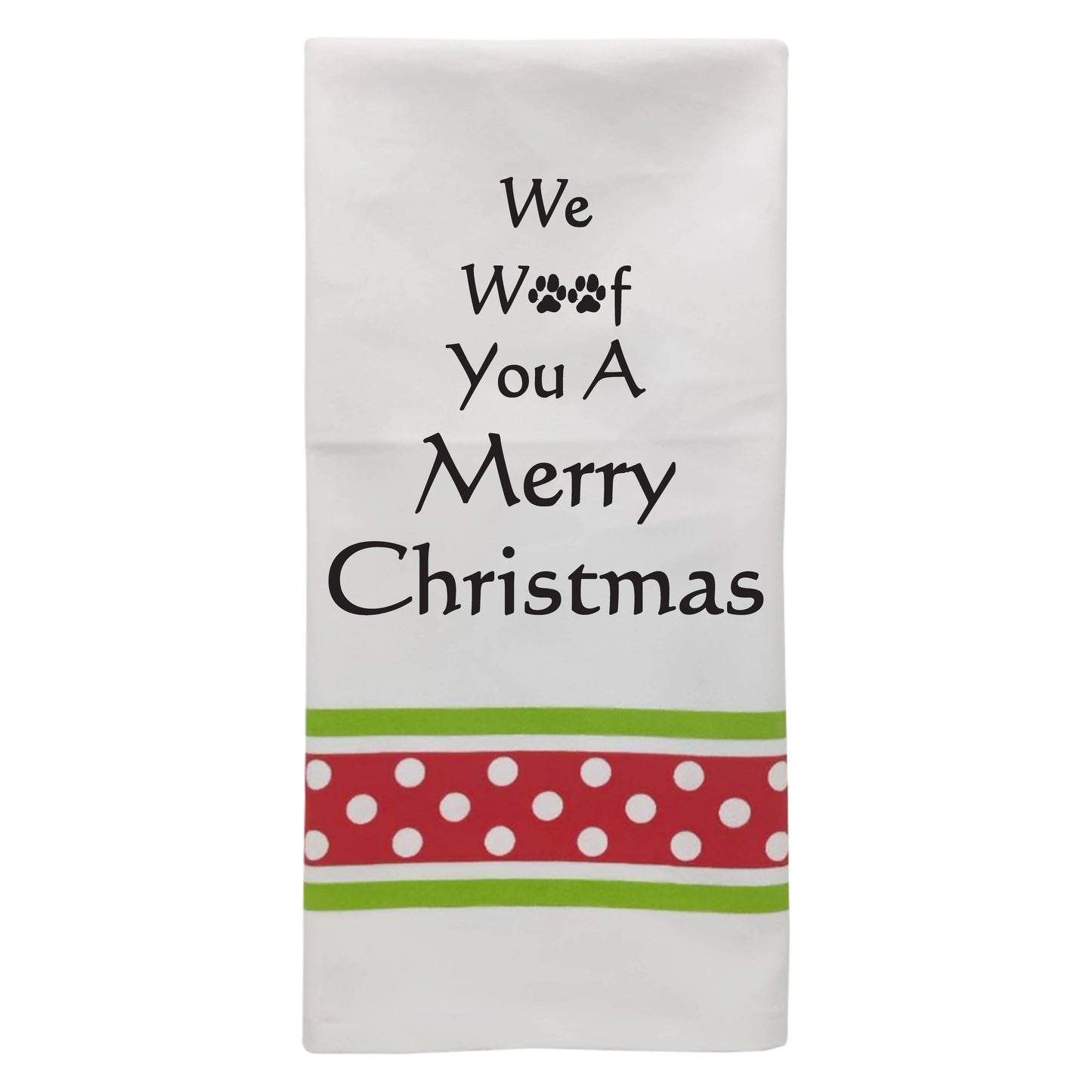 We Woof You A Merry Christmas Tea Towel
