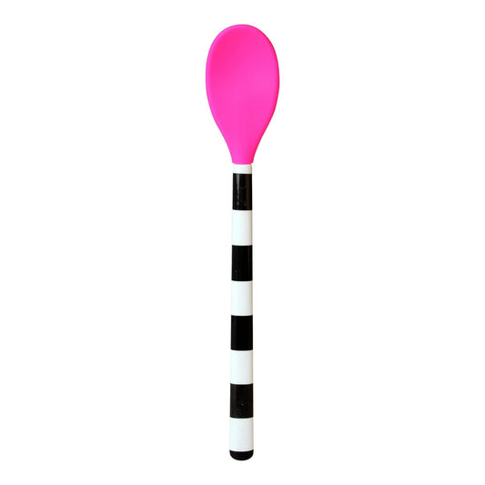 Black & White Stripe Silicone Spoon