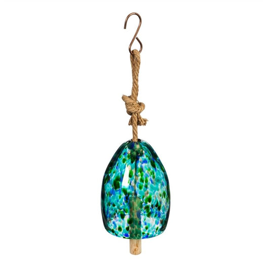 Art Glass Speckle Turquoise Bell Chime
