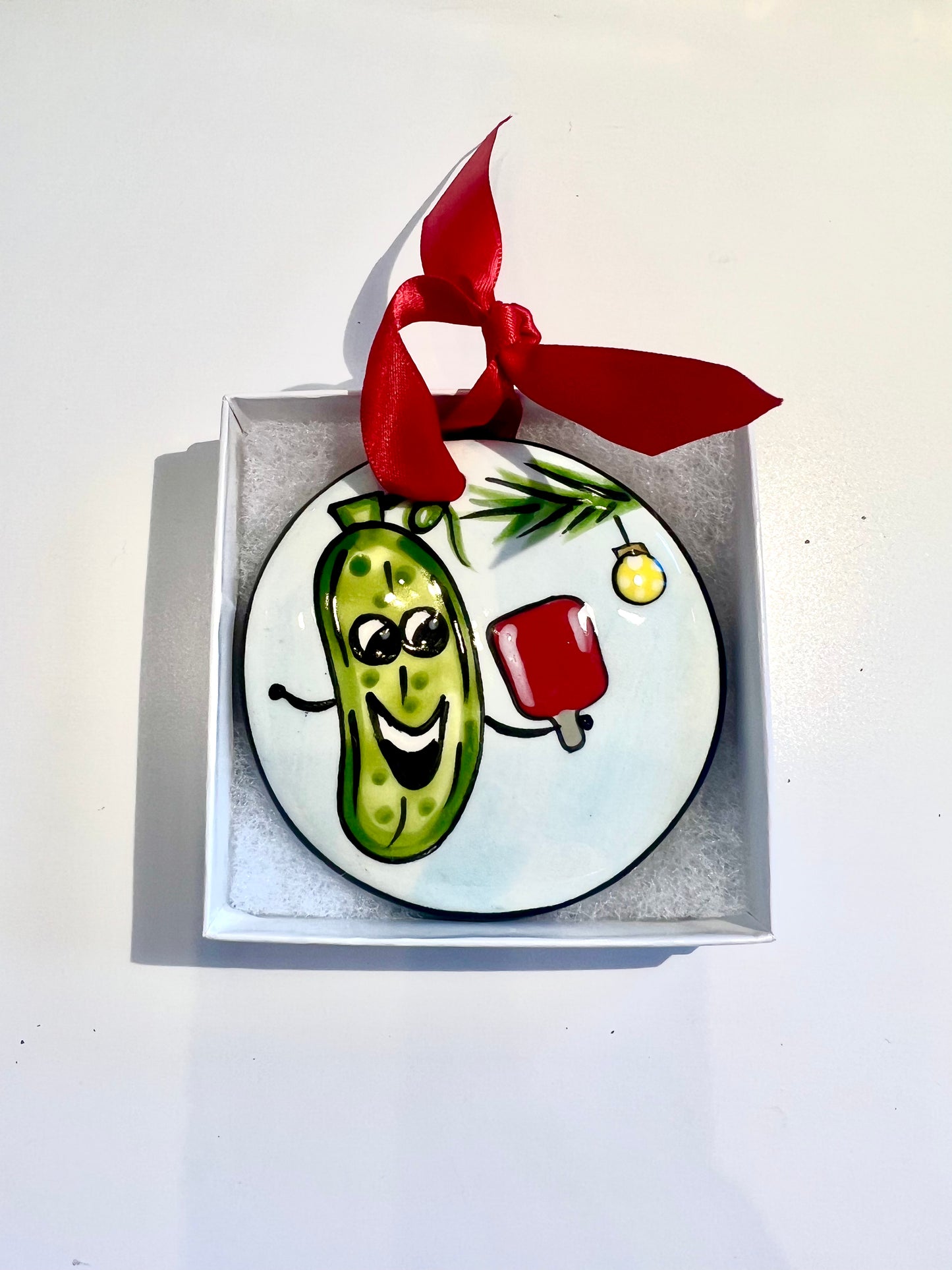Pickleball Hand-Painted Ornament