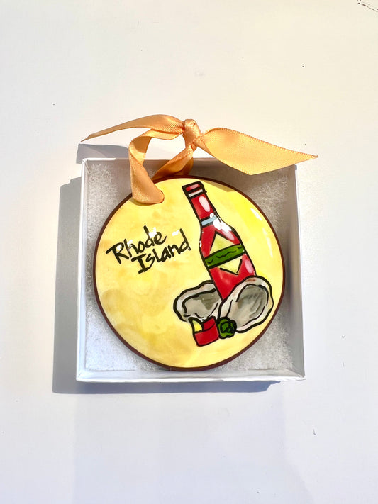 Oyster: Rhode Island Hand-Painted Ornament