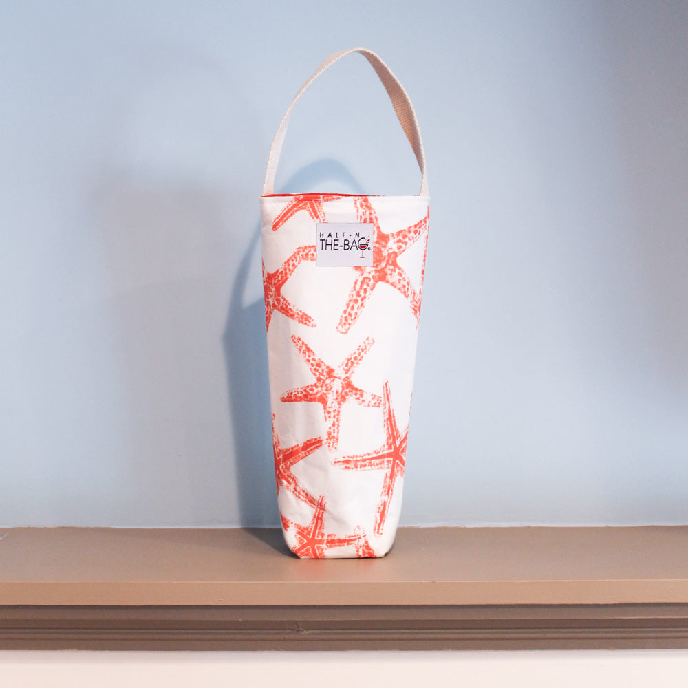 Coral Starfish Insulated Wine Bag