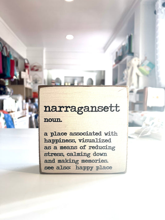 Narragansett Definition Wooden Block