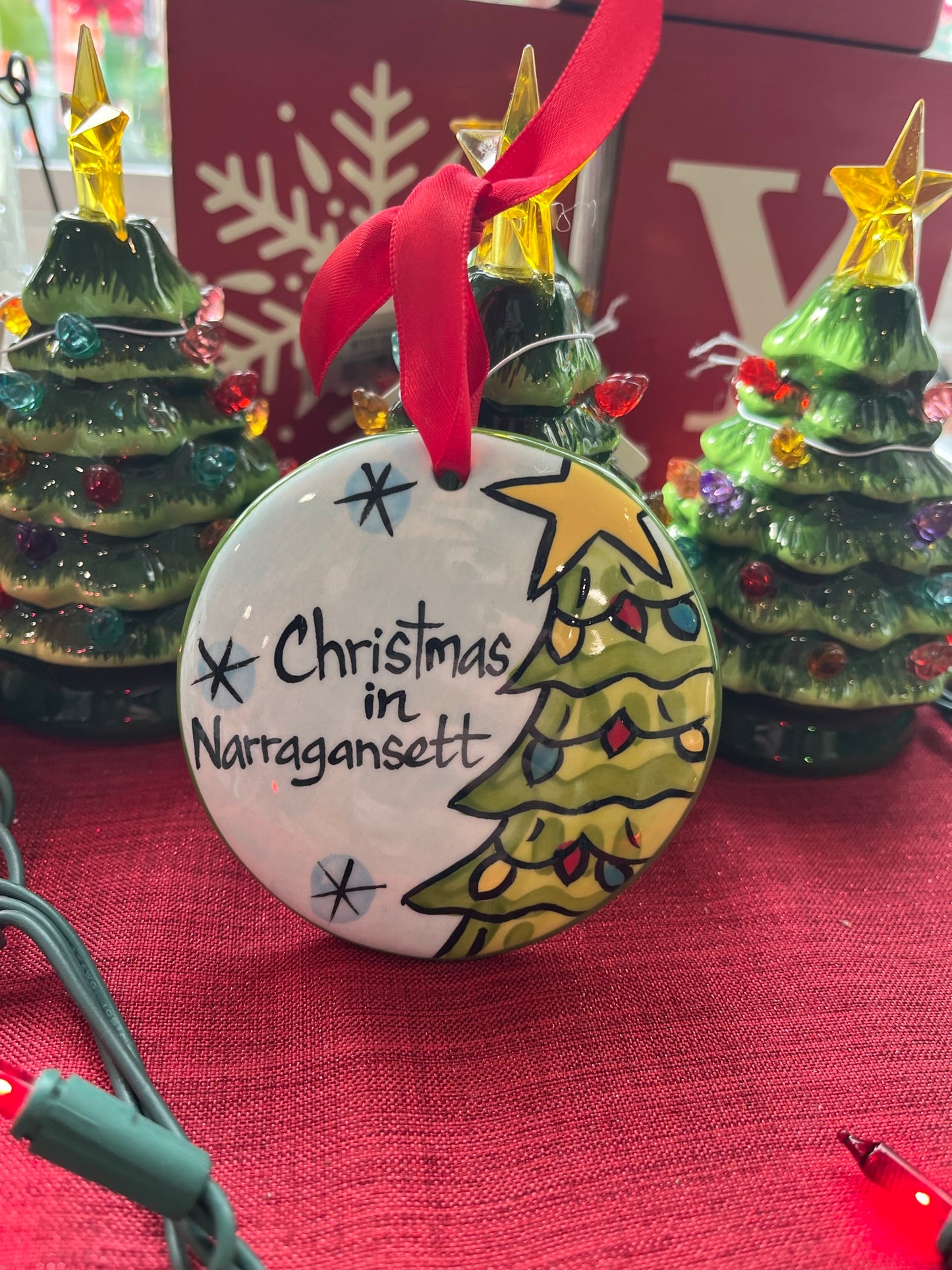Christmas in Narragansett Hand-Painted Ornament