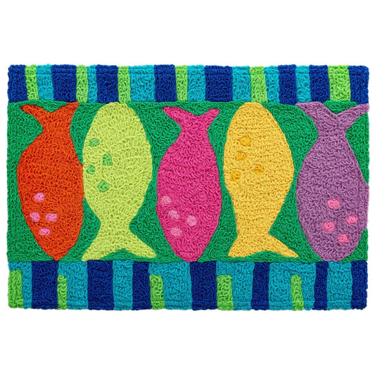Watercolor fish 20" x 30" Jellybean Rug