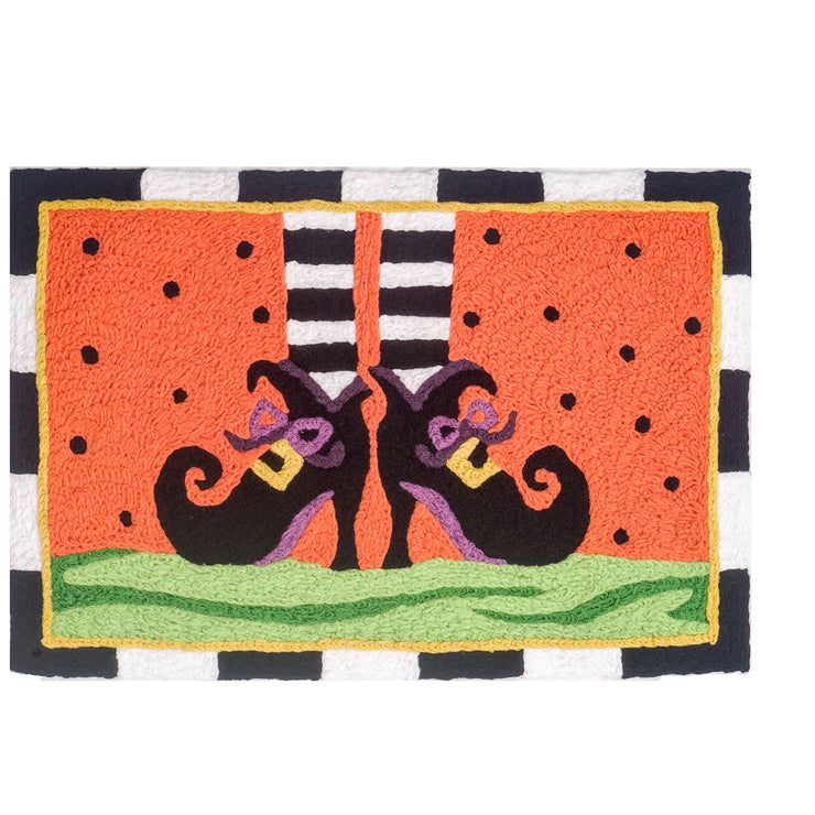 Bewitching Shoes 20" X 30" Halloween Themed Jellybean Rug