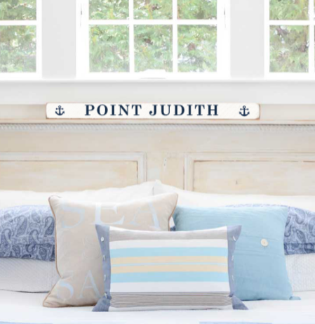 Point Judith Wooden Sign with Anchors