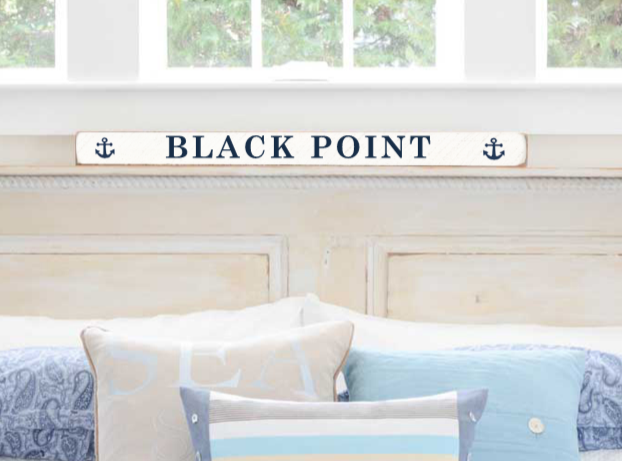 Wooden Sign with Anchors Black Point