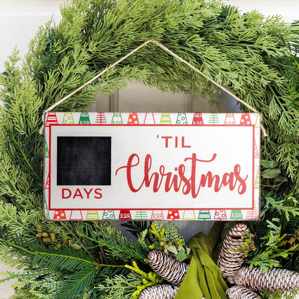 Days Till Christmas Twine Hanging Sign