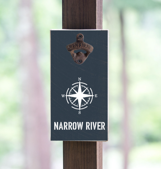 Narrow River Compass Bottle Opener