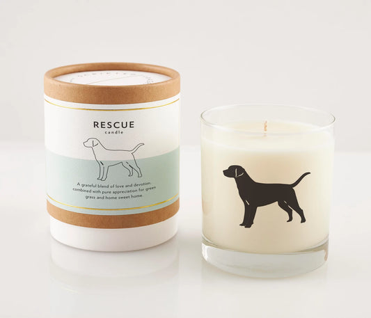Rescue Candle with Rocks Glass
