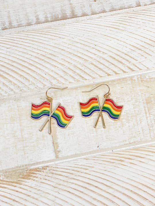 Rainbow Flag Dangle Earrings