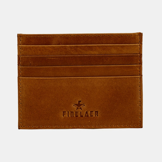 Camel Leather Slim Front pocket Wallet