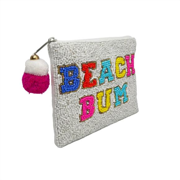 Beach Bum Beaded Coin Pouch