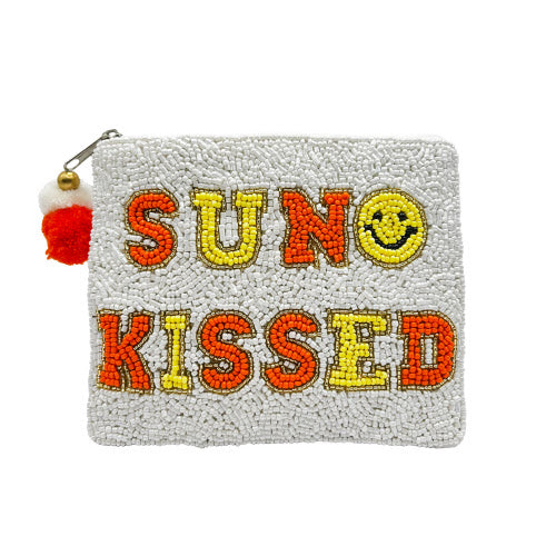 Sun Kissed Beaded Coin Pouch